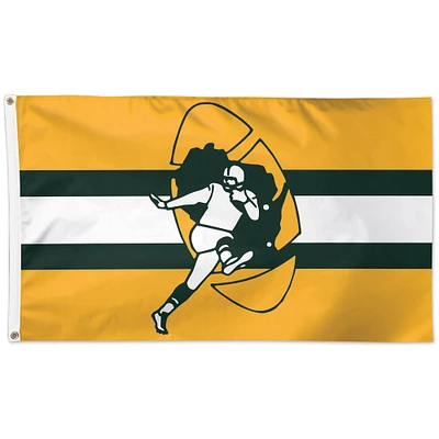 WinCraft Green Bay Packers 3' x 5' Throwback Logo Deluxe - Single-Sided Flag