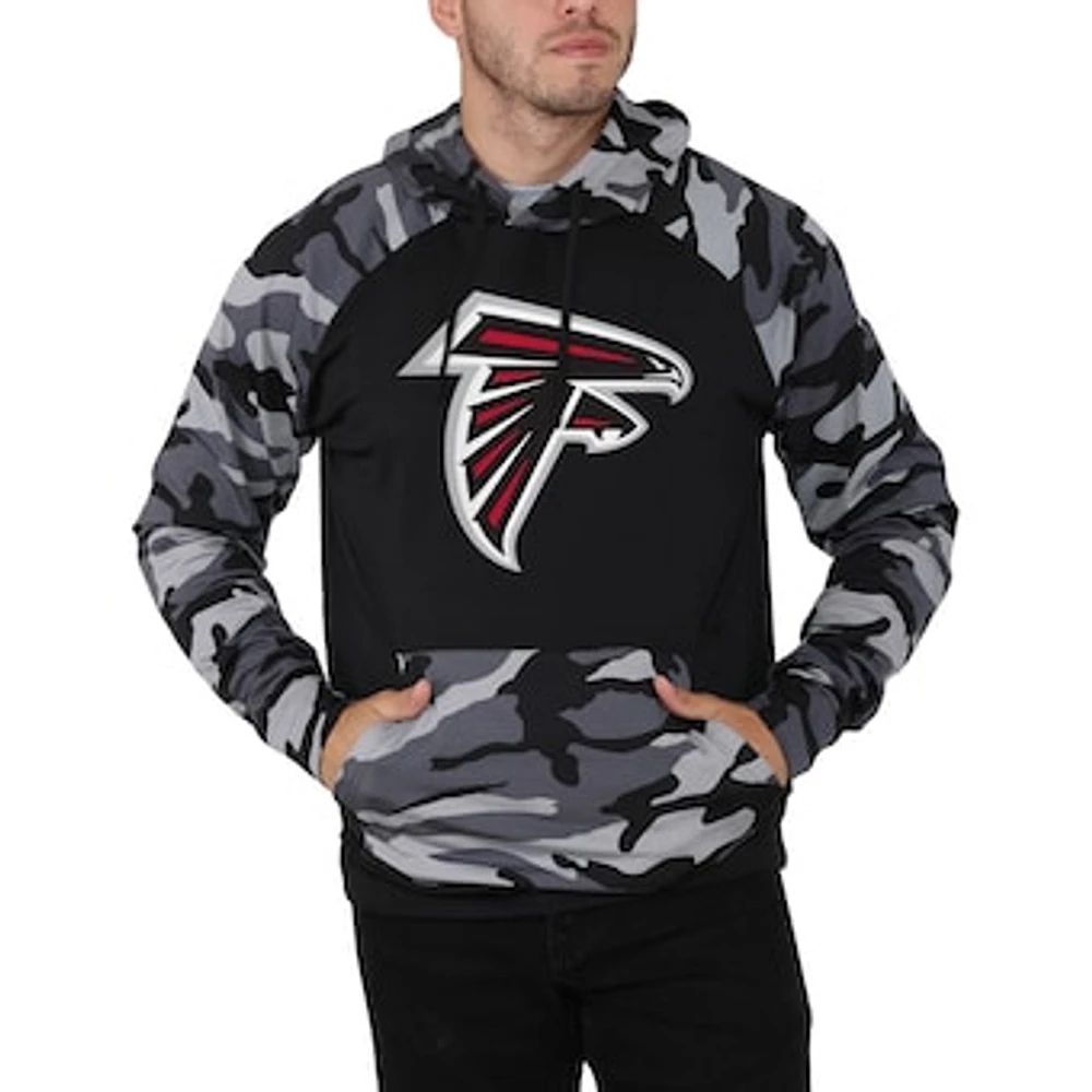 Men's FOCO Black/Camo Atlanta Falcons Raglan - Pullover Hoodie