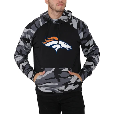 Men's FOCO Black/Camo Denver Broncos Raglan - Pullover Hoodie