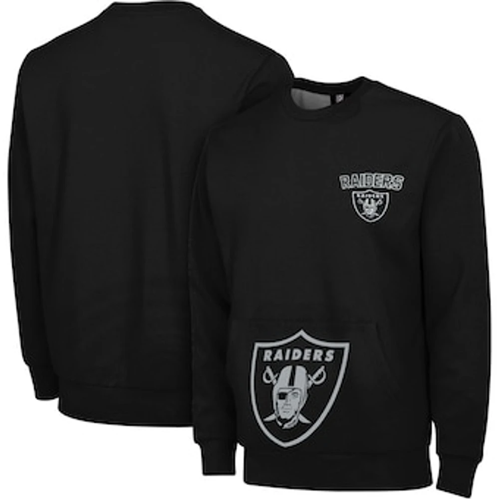 Men's FOCO Black Las Vegas Raiders Pocket - Pullover Sweater