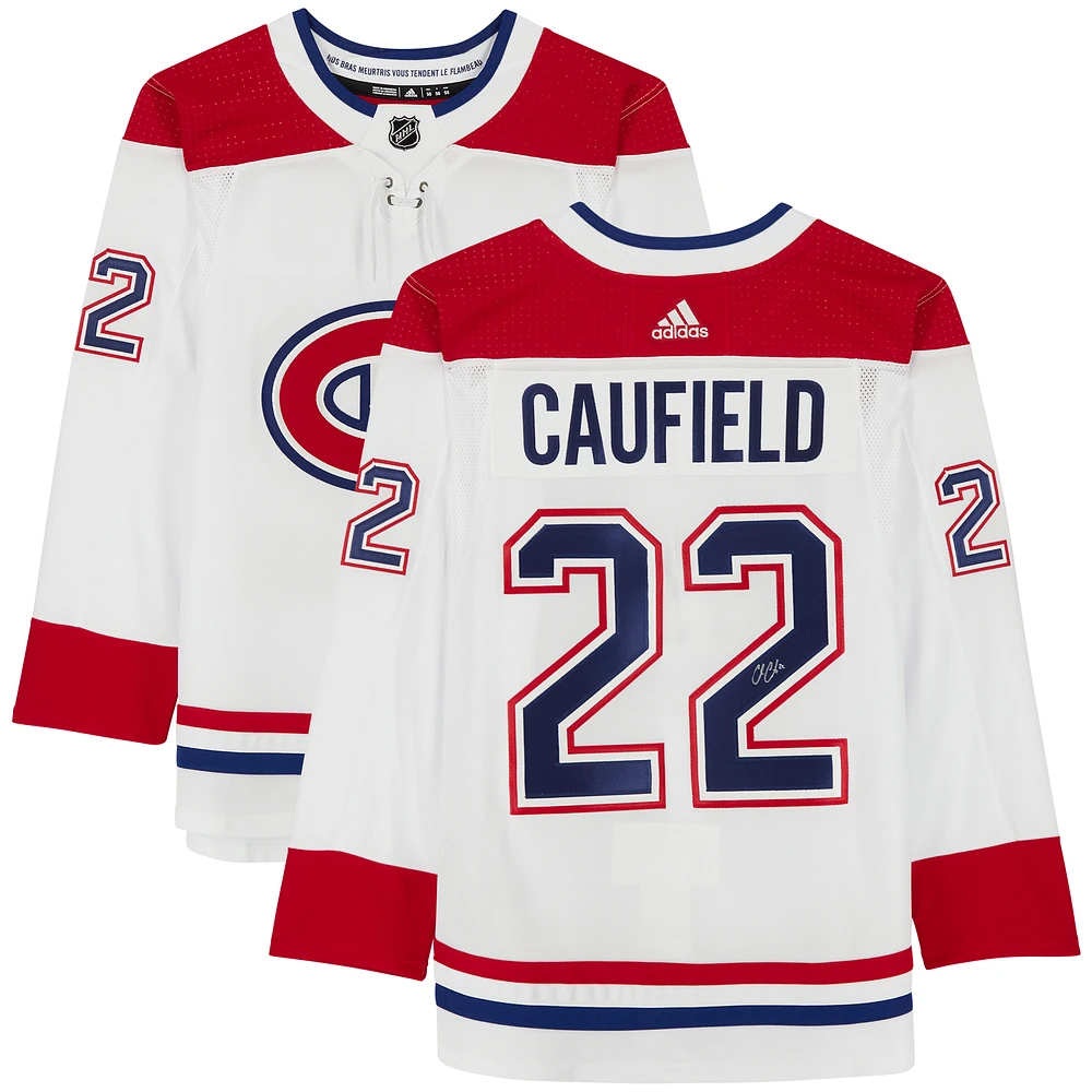 Cole Caufield Montreal Canadiens Autographed adidas White Authentic Jersey