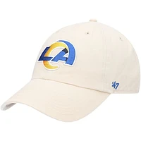 Men's '47 Bone Los Angeles Rams Secondary Clean Up Adjustable Hat