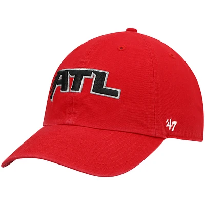 Men's '47 Red Atlanta Falcons Clean Up Alternate Adjustable Hat