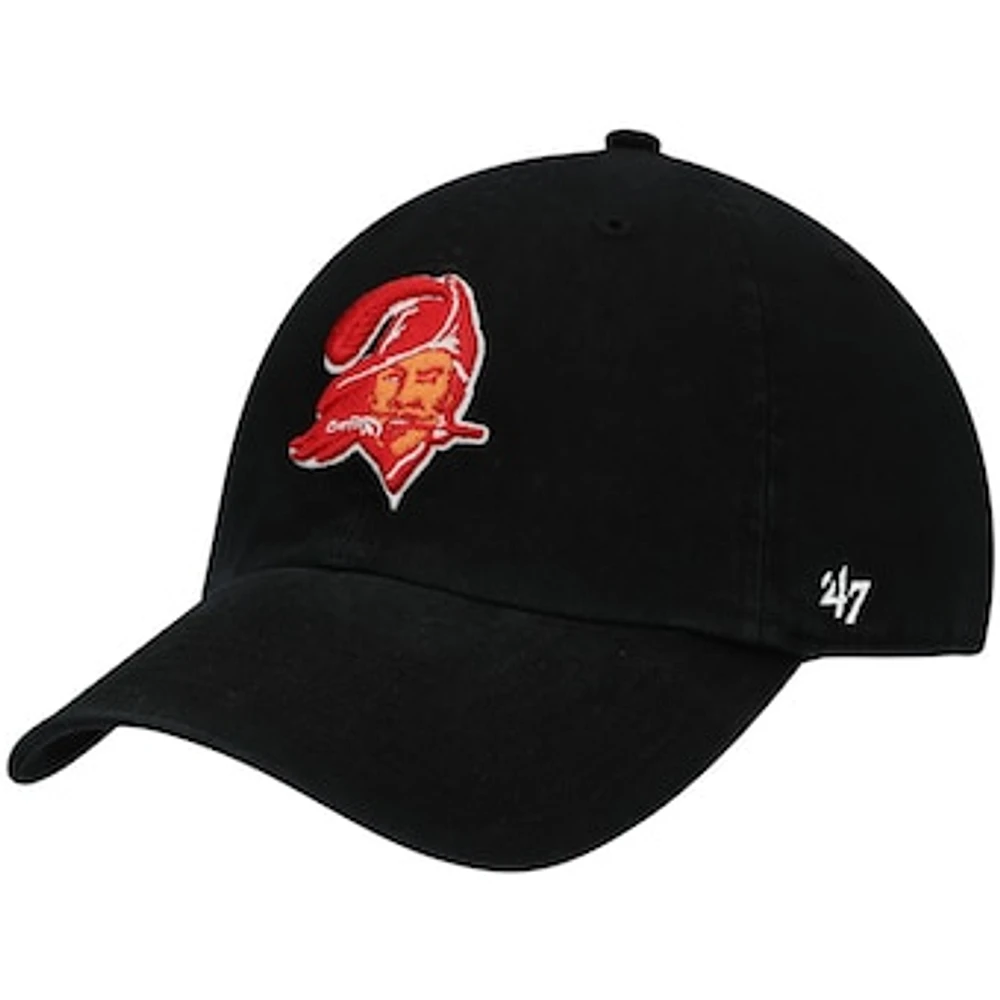 Men's '47 Black Tampa Bay Buccaneers Clean Up Legacy Adjustable Hat