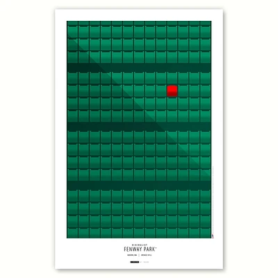 Boston Red Sox Minimalist Fenway Park 11" x 17" Art Poster