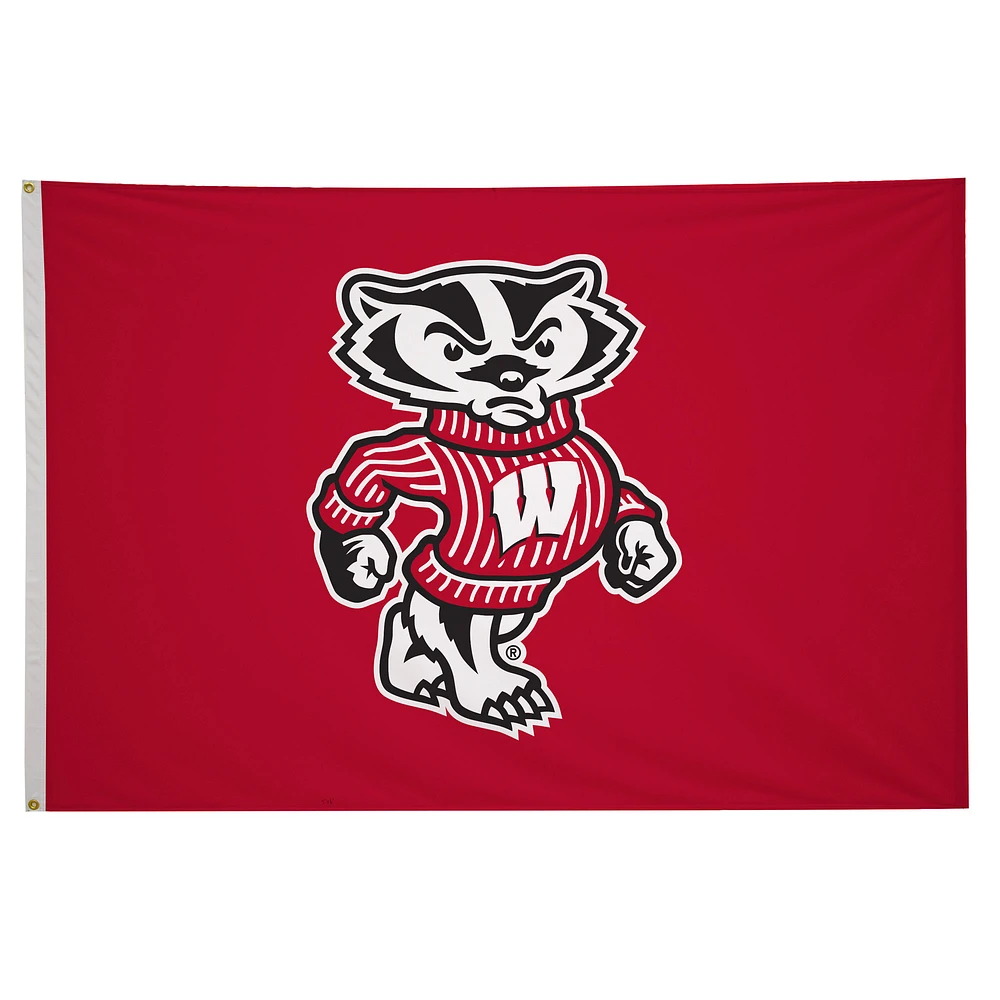 Wisconsin Badgers 5' x 8' Mascot Flag