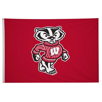Wisconsin Badgers 5' x 8' Mascot Flag