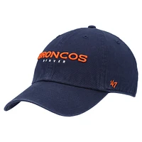 Men's '47 Navy Denver Broncos Clean Up Script Adjustable Hat