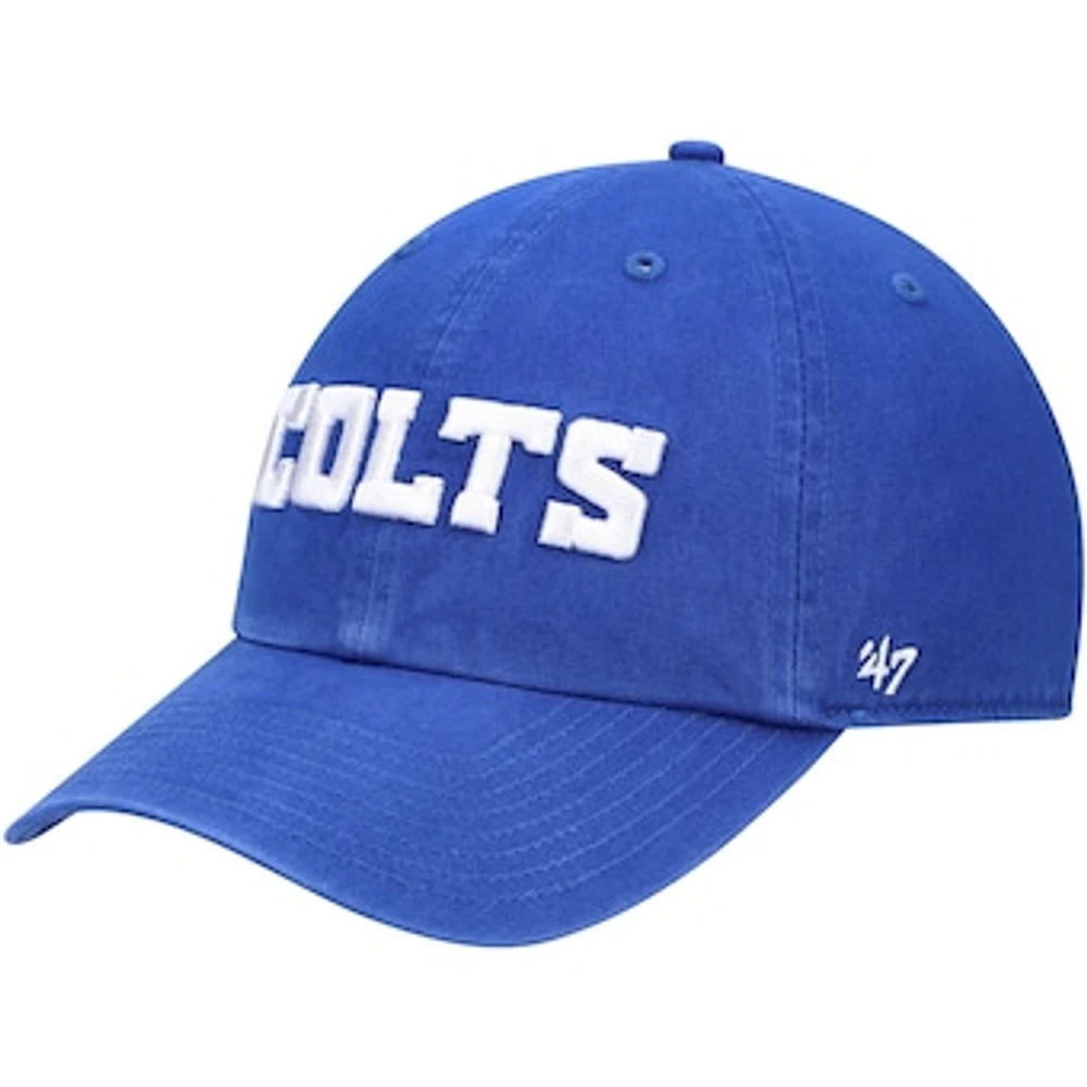 Men's '47 Royal Indianapolis Colts Clean Up Script Adjustable Hat