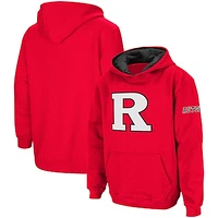 Youth Scarlet Rutgers Scarlet Knights Big Logo Pullover Hoodie