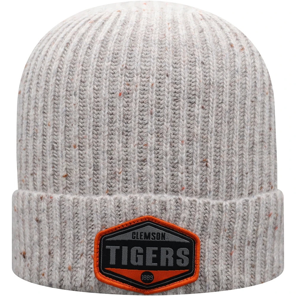 Men's Top of the World Gray Clemson Tigers Alp Cuffed Knit Hat