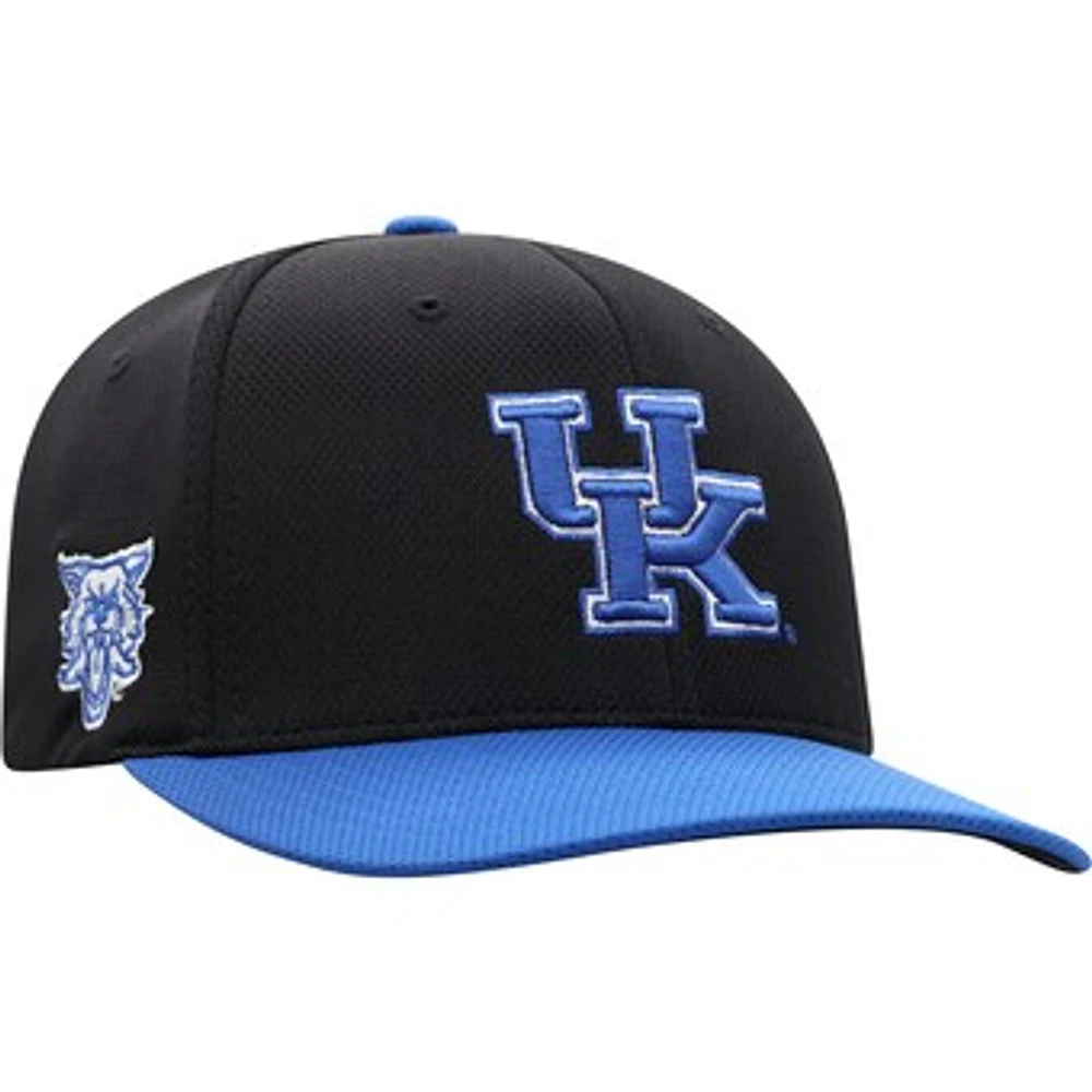 Men's Top of the World Black/Royal Kentucky Wildcats Two-Tone Reflex Hybrid Tech Flex Hat