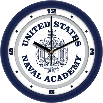 Navy Midshipmen 11.5'' Suntime Premium Glass Face Traditional Logo Wall Clock