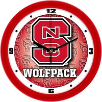 NC State Wolfpack 11.5'' Suntime Premium Glass Face Dimension Wall Clock