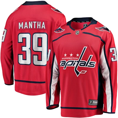 Men's Fanatics Anthony Mantha Red Washington Capitals Home Breakaway Replica Jersey