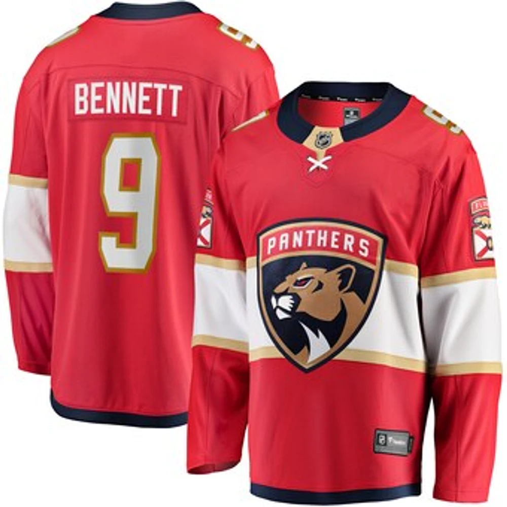 Men's Fanatics Sam Bennett Red Florida Panthers Home Breakaway Replica Jersey