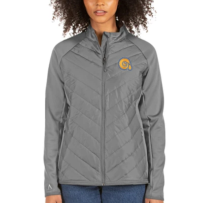 Women's Antigua Silver Albany State Golden Rams Altitude Full-Zip Puffer Jacket