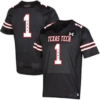 Men's Under Armour #1 Black Texas Tech Red Raiders Throwback Special Game Jersey