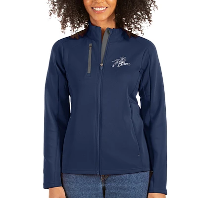 Women's Antigua Navy/Charcoal Jackson State Tigers Generation Full-Zip Jacket