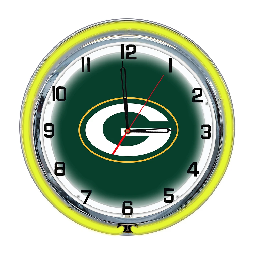 Imperial Green Bay Packers 18'' Neon Clock