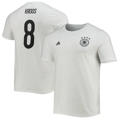 Men's adidas Toni Kroos White Germany National Team Amplifier Name & Number T-Shirt