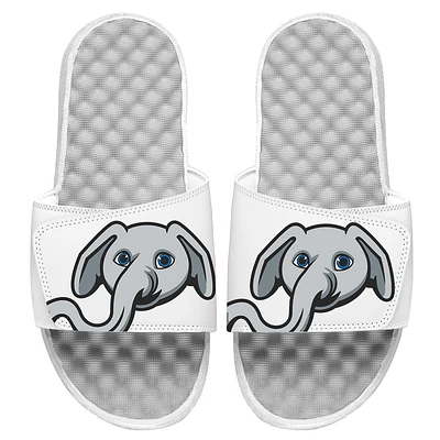Youth ISlide White Alabama Crimson Tide Blown Up Logo Slide Sandals