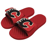 ISlide Red Calgary Flames Blown-Up Logo - Slide Sandals