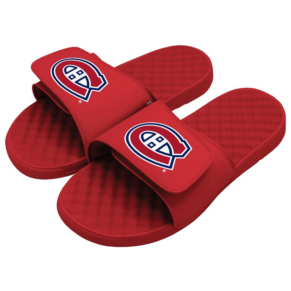 Men's ISlide Red Montreal Canadiens Primary Logo - Slide Sandals