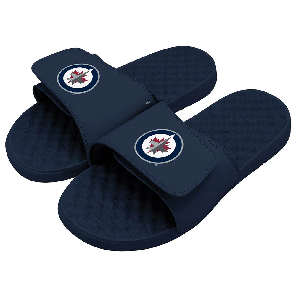 Men's ISlide Navy Winnipeg Jets Primary Logo - Slide Sandals