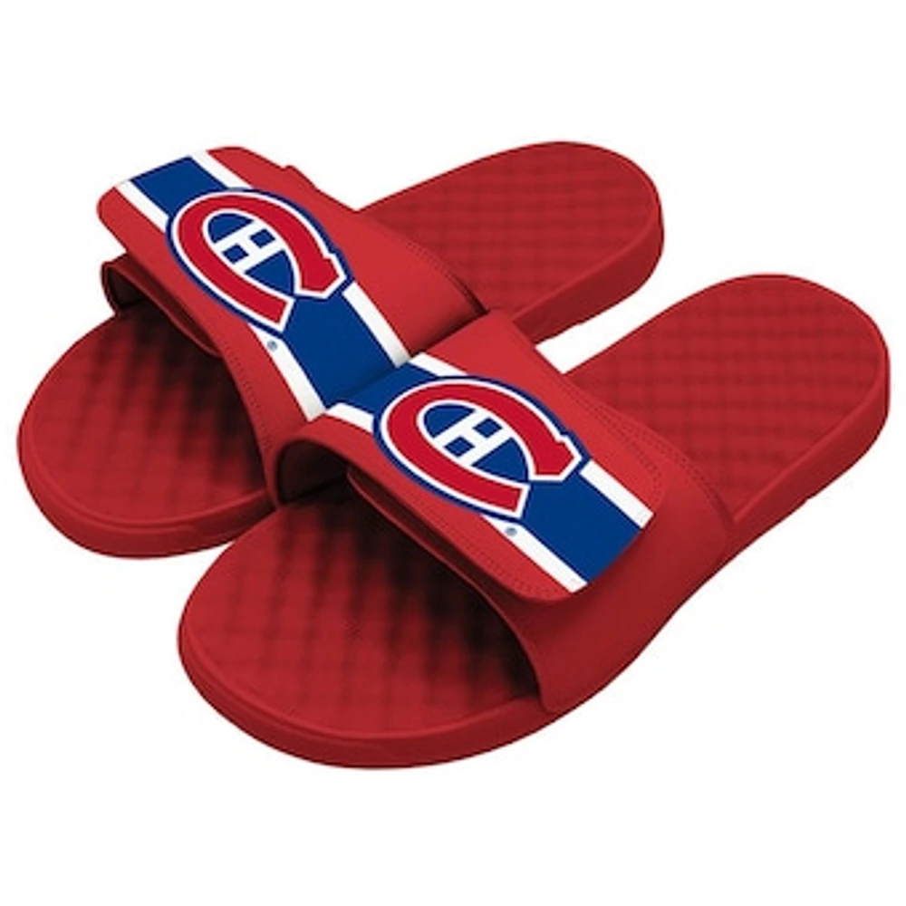 ISlide Red Montreal Canadiens Stripes - Slide Sandals