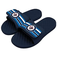 ISlide Navy Winnipeg Jets Stripes - Slide Sandals