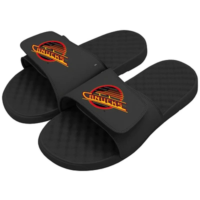 ISlide Black Vancouver Canucks Vintage Logo - Slide Sandals