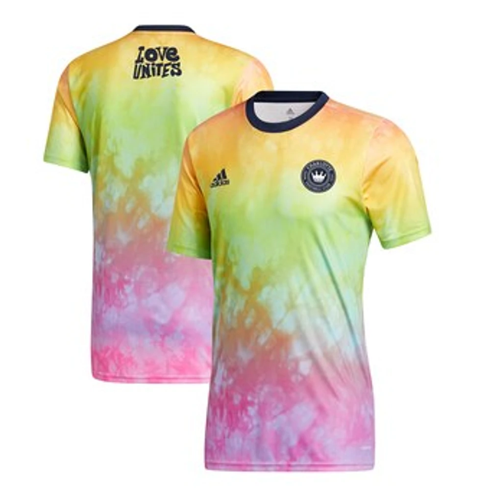 Men's adidas Charlotte FC 2021 Pride Pre-Match Performance Top