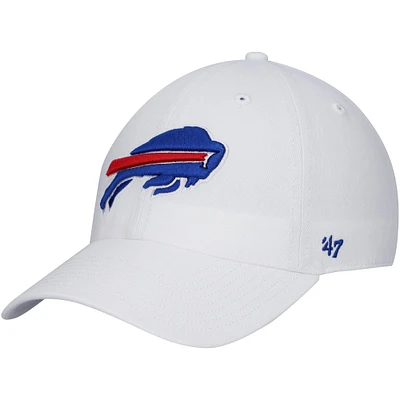 Men's '47 White Buffalo Bills Logo Clean Up Adjustable Hat