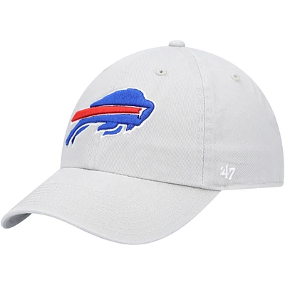 Men's '47 Gray Buffalo Bills Clean Up Adjustable Hat