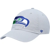 Men's '47 Gray Seattle Seahawks Legacy Clean Up Adjustable Hat