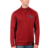 Men's Antigua Tennessee Titans Generation Quarter-Zip Pullover Jacket