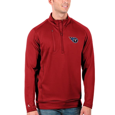 Men's Antigua Tennessee Titans Generation Quarter-Zip Pullover Jacket