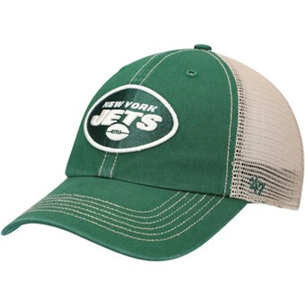 Men's '47 Green/Natural New York Jets Trawler Trucker Clean Up Snapback Hat