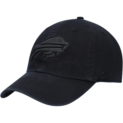 Men's '47 Black Buffalo Bills Team Tonal Clean Up Adjustable Hat