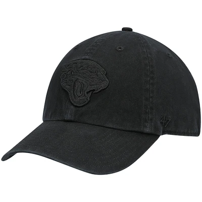 Men's '47 Black Jacksonville Jaguars Team Tonal Clean Up Adjustable Hat