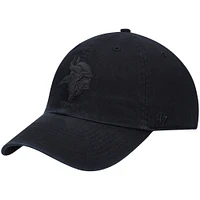 Men's '47 Black Minnesota Vikings Team Tonal Clean Up Adjustable Hat