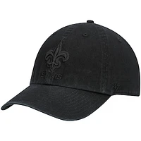 Men's '47 Black New Orleans Saints Team Tonal Clean Up Adjustable Hat