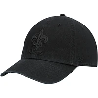 Men's '47 Black New Orleans Saints Team Tonal Clean Up Adjustable Hat