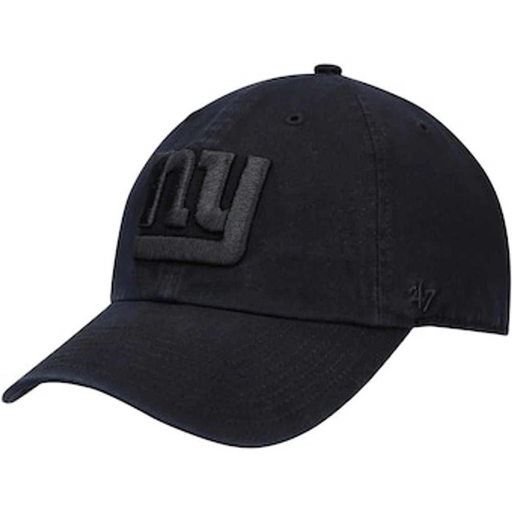 Men's '47 Black New York Giants Team Tonal Clean Up Adjustable Hat