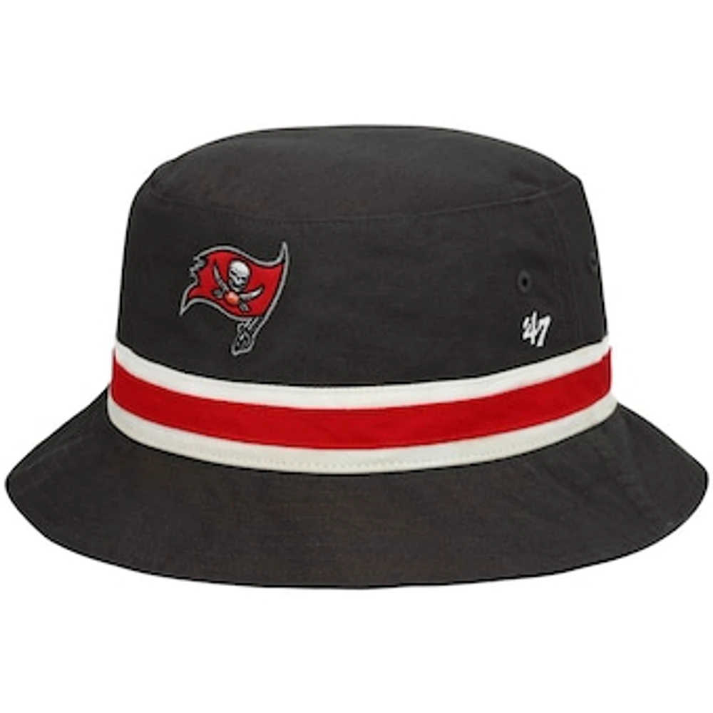 Men's '47 Graphite Tampa Bay Buccaneers Striped Bucket Hat