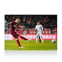 ICONS Javier Mascherano Liverpool Autographed Tackle On Ryan Giggs Photograph