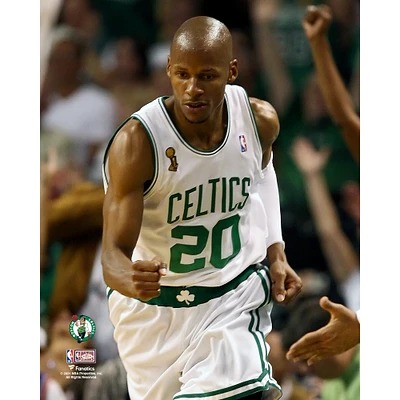 Ray Allen Boston Celtics Unsigned Hardwood Classics Clutch Fist Pump Photograph