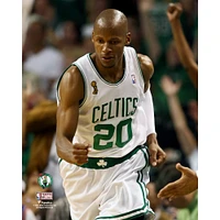 Ray Allen Boston Celtics Unsigned Hardwood Classics Clutch Fist Pump Photograph