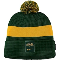 Men's Nike Green NDSU Bison Logo Sideline Cuffed Knit Hat with Pom